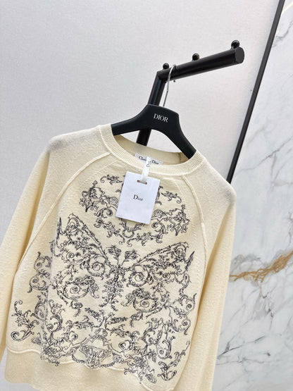 CD 25fw embroidery sweater