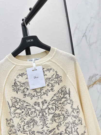 CD 25fw embroidery sweater