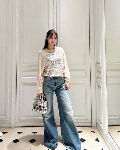 CD 25fw embroidery sweater