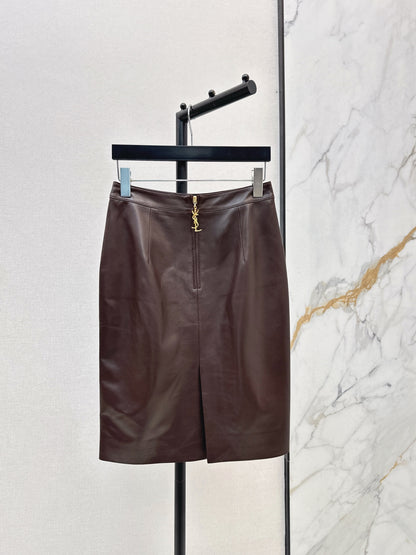 Sain 25fw leather skirt