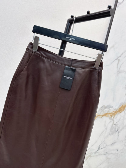 Sain 25fw leather skirt