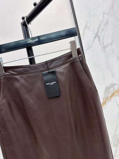 Sain 25fw leather skirt