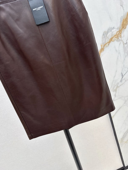 Sain 25fw leather skirt