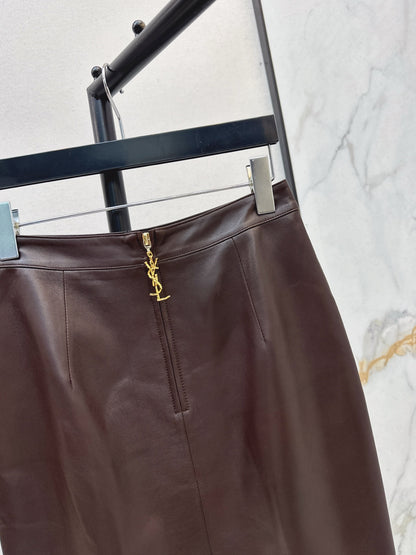 Sain 25fw leather skirt