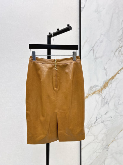 Sain 25fw leather skirt