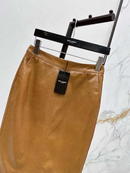 Sain 25fw leather skirt