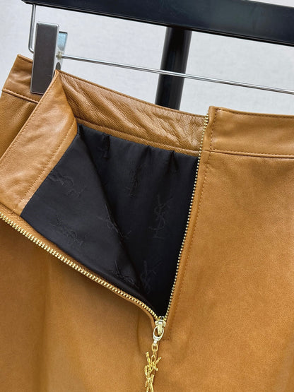 Sain 25fw leather skirt