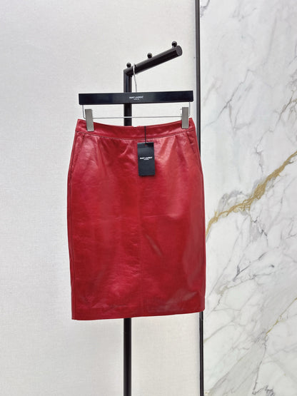 Sain 25fw leather skirt