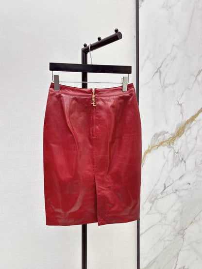 Sain 25fw leather skirt