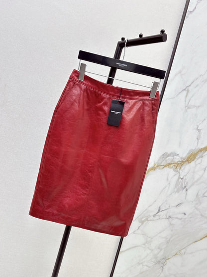 Sain 25fw leather skirt