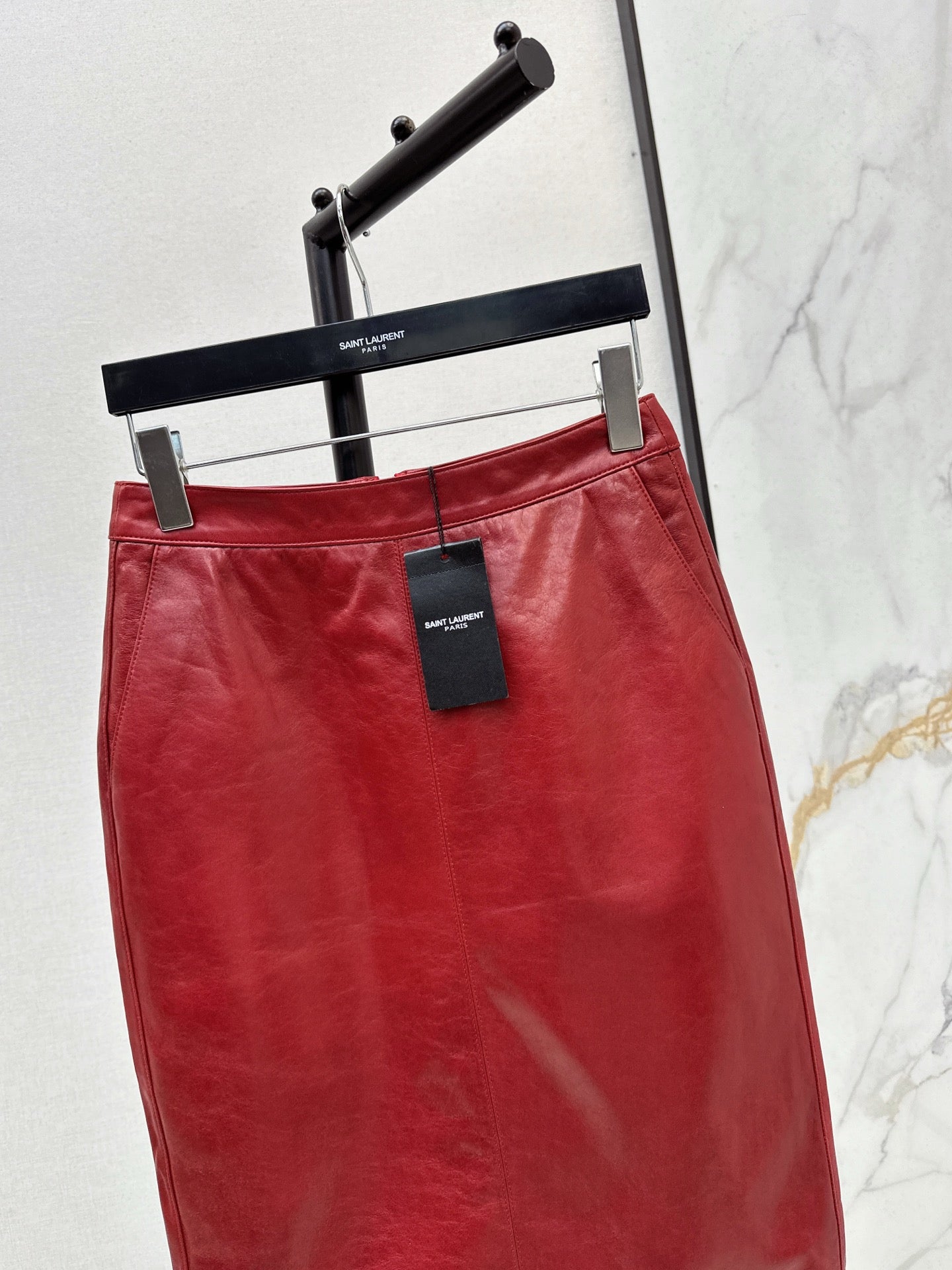 Sain 25fw leather skirt