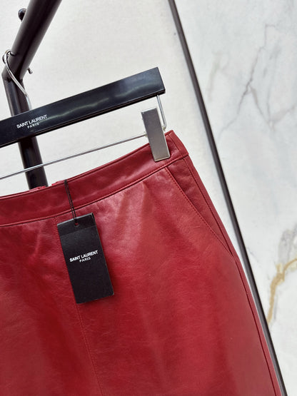 Sain 25fw leather skirt