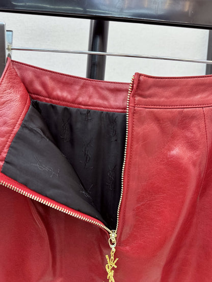 Sain 25fw leather skirt