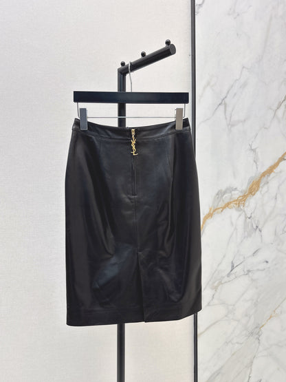 Sain 25fw leather skirt