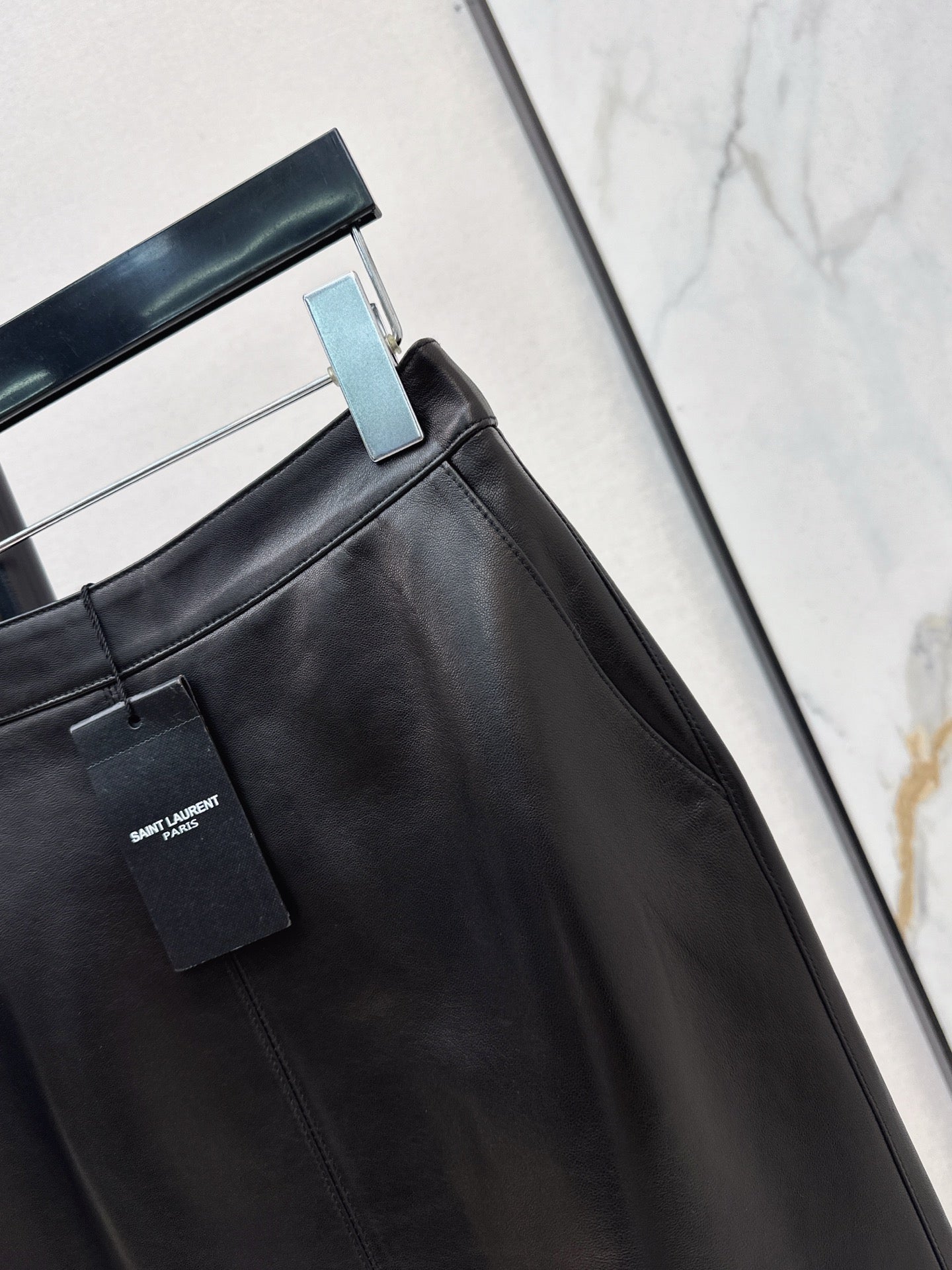 Sain 25fw leather skirt