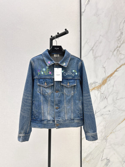 Celi 25fw embroidery denim jacket