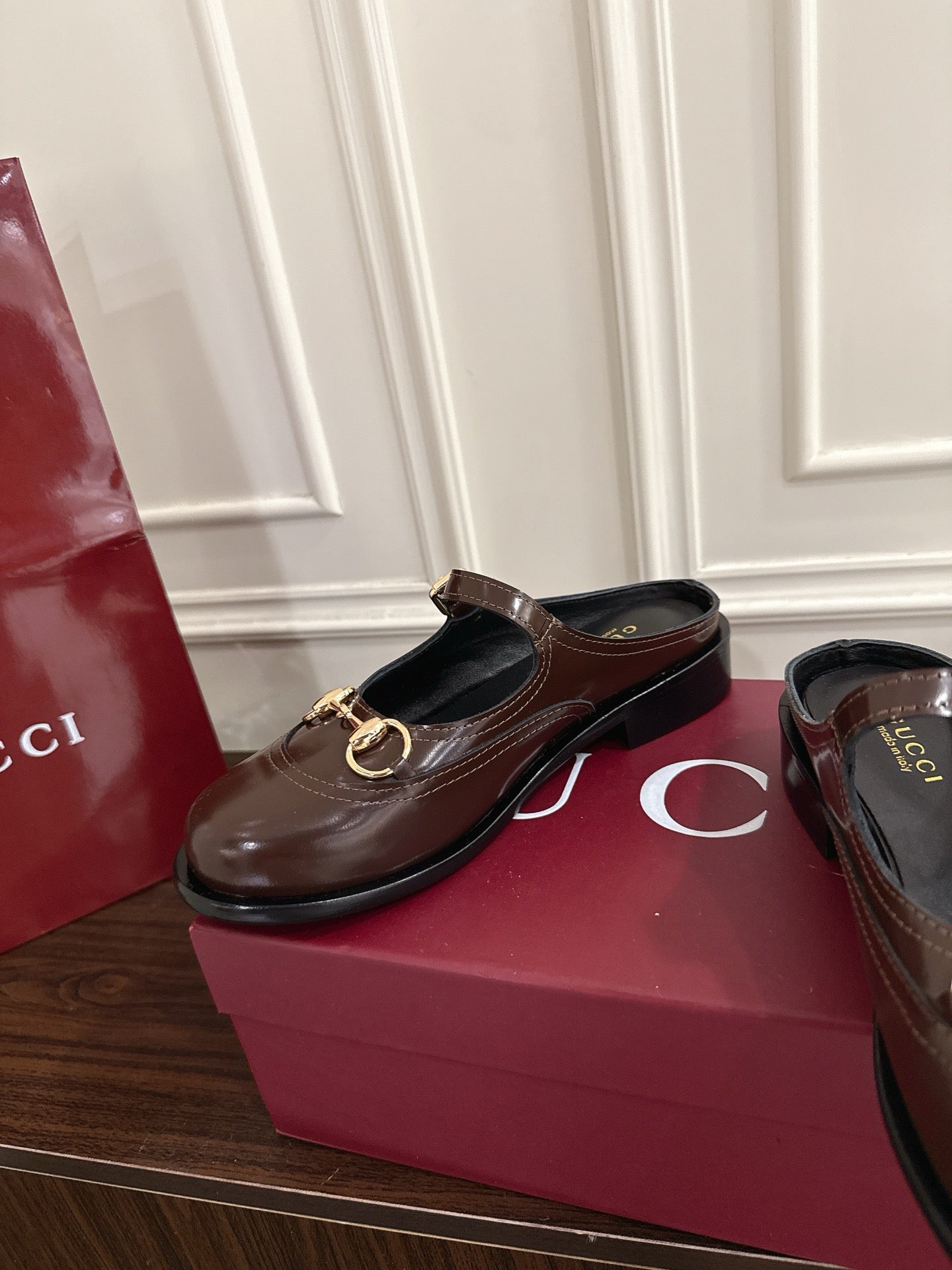 Guc 25fw mary jane mules shoes