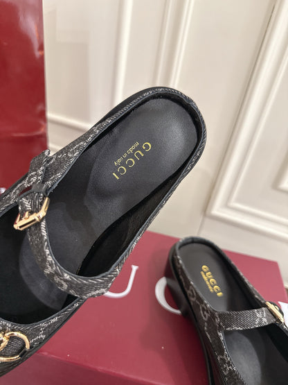 Guc 25fw mary jane mules shoes