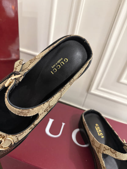 Guc 25fw mary jane mules shoes