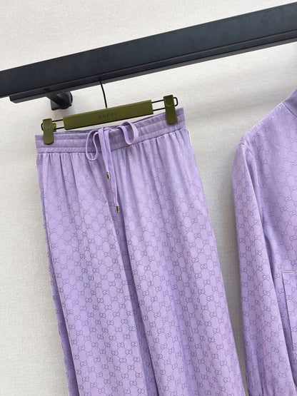 Gucc 25fw jacquard jacket pants set