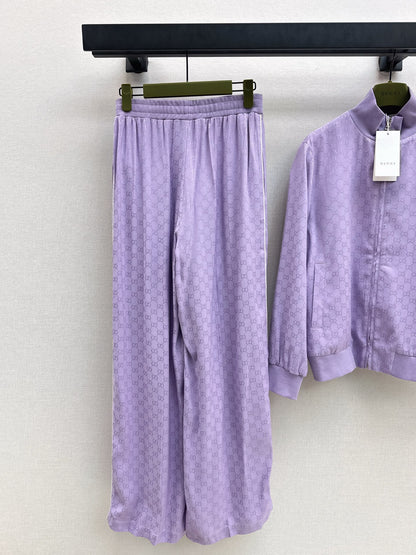 Gucc 25fw jacquard jacket pants set