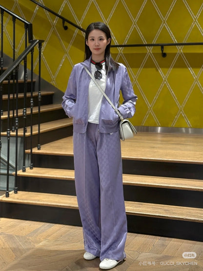 Gucc 25fw jacquard jacket pants set