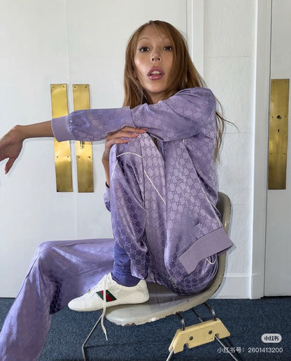 Gucc 25fw jacquard jacket pants set