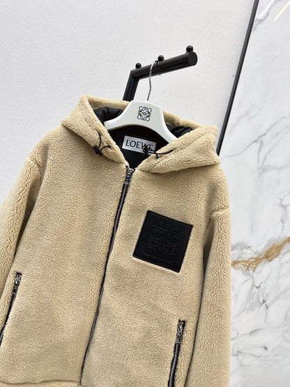 Loe 25fw lamb fleece coat