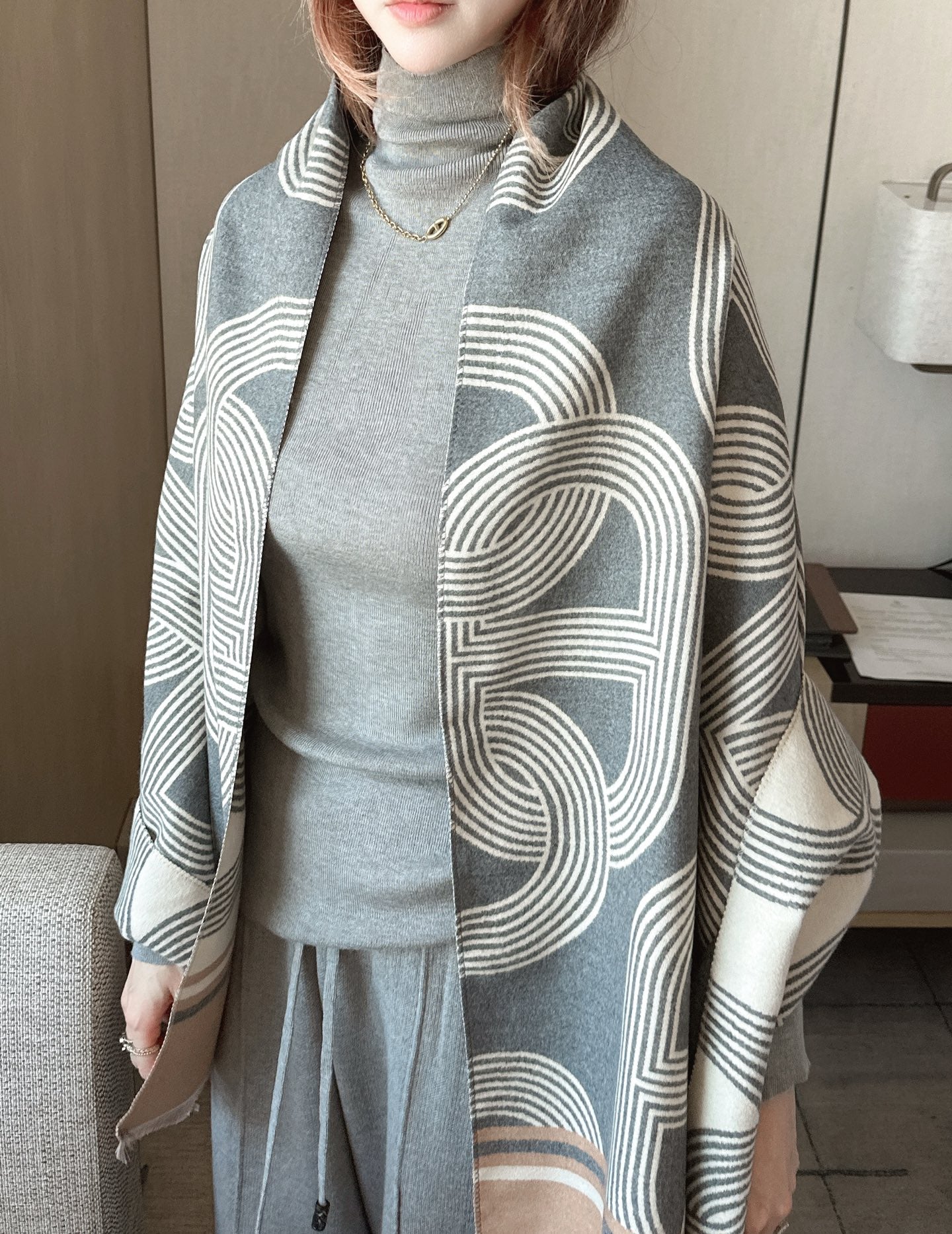 Herm 25fw base layer+shawl pants set