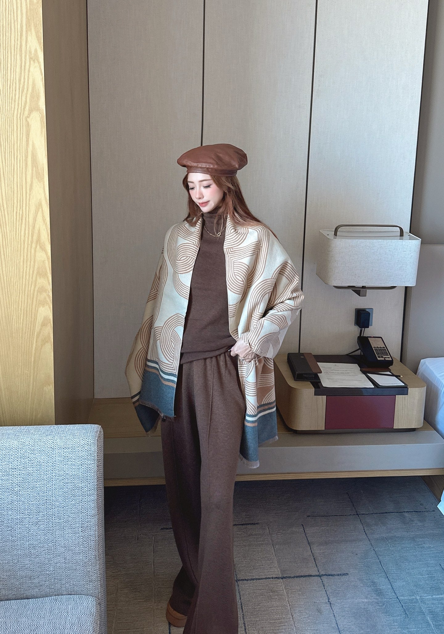 Herm 25fw base layer+shawl pants set