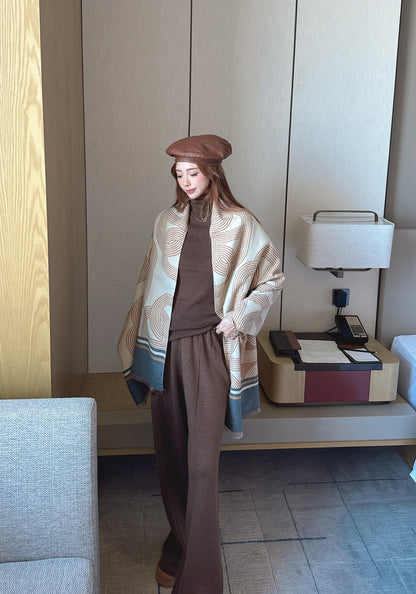 Herm 25fw base layer+shawl pants set