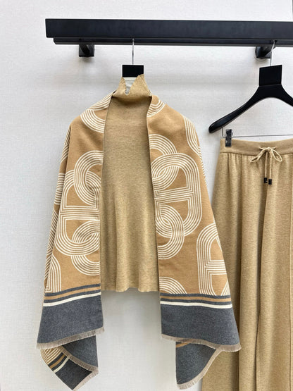 Herm 25fw base layer+shawl pants set