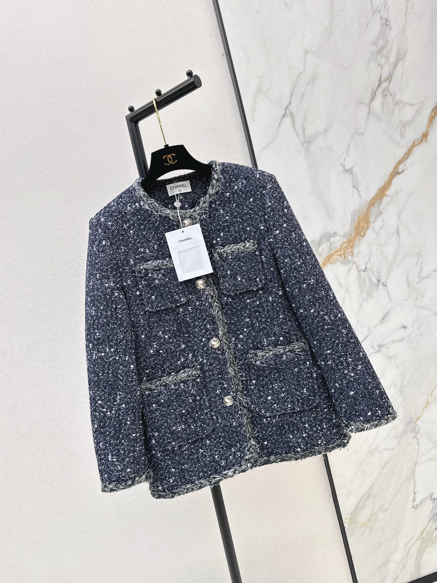Chan 25fw tweed woven jacket