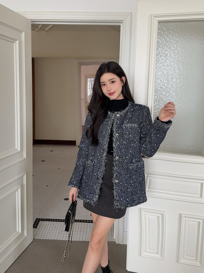 Chan 25fw tweed woven jacket