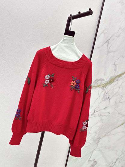 Gucc 25fw embroidery sweater
