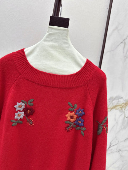 Gucc 25fw embroidery sweater