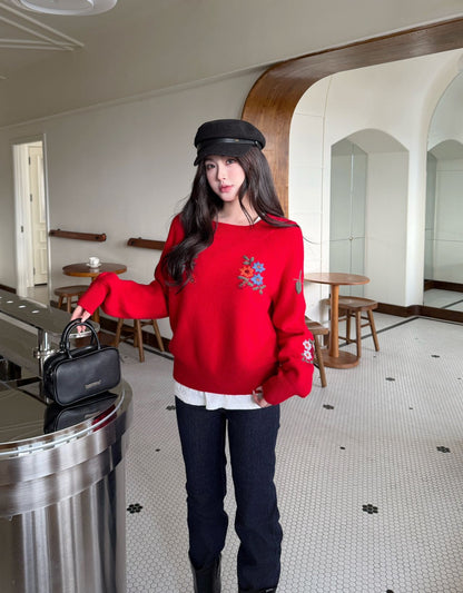 Gucc 25fw embroidery sweater