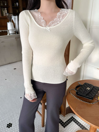Miu 25fw lace base layer