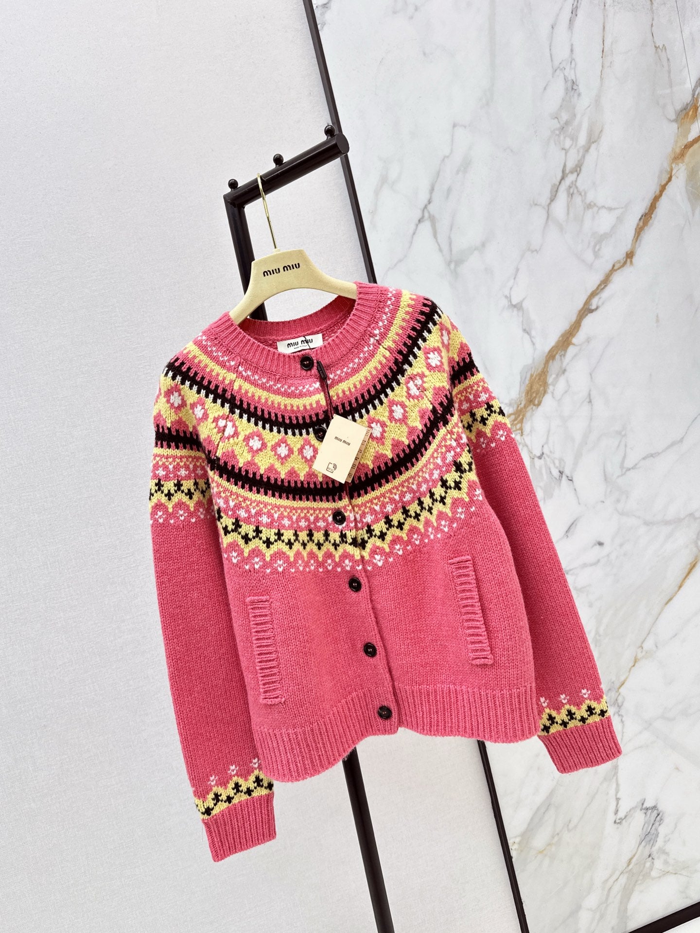 Miu 25fw jacquard cardigan