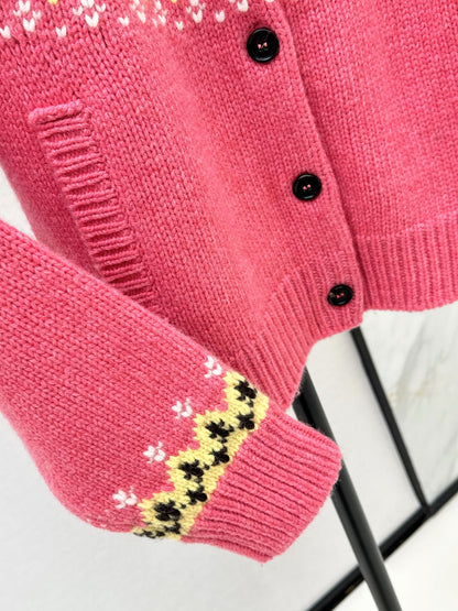 Miu 25fw jacquard cardigan