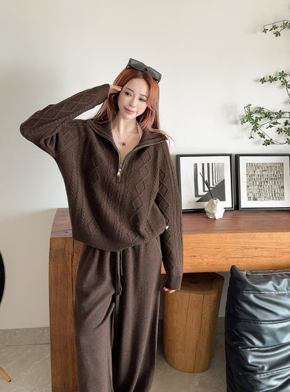 Max 25fw wool sweater pants set
