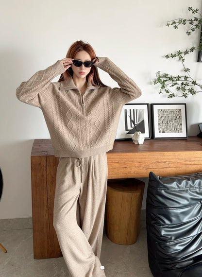 Max 25fw wool sweater pants set