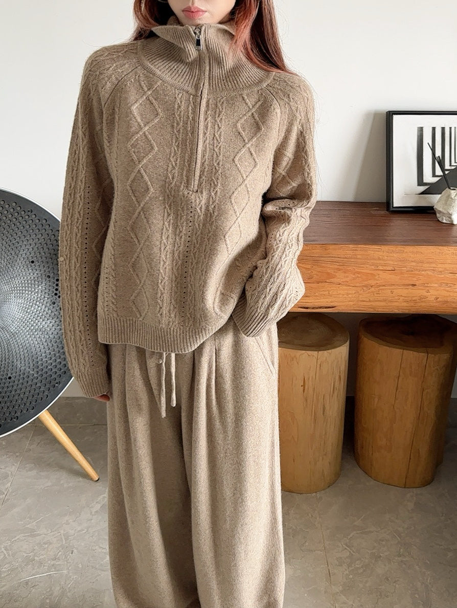 Max 25fw wool sweater pants set