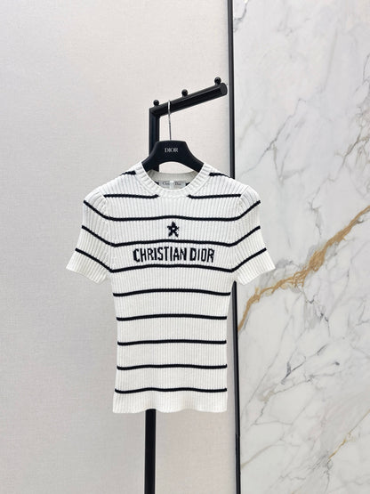 CD 25fw stripe knit t-shirt
