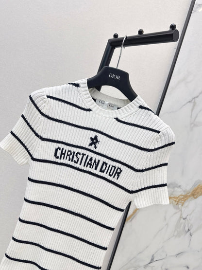 CD 25fw stripe knit t-shirt