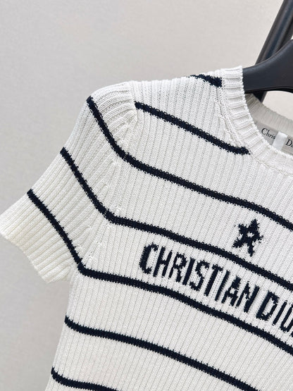 CD 25fw stripe knit t-shirt