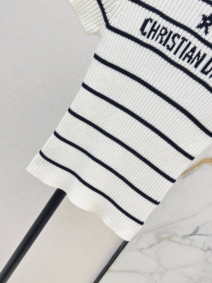 CD 25fw stripe knit t-shirt