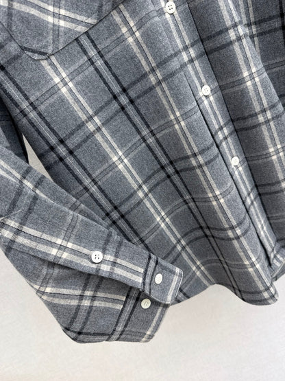 Miu 25fw vintage plaid shirt