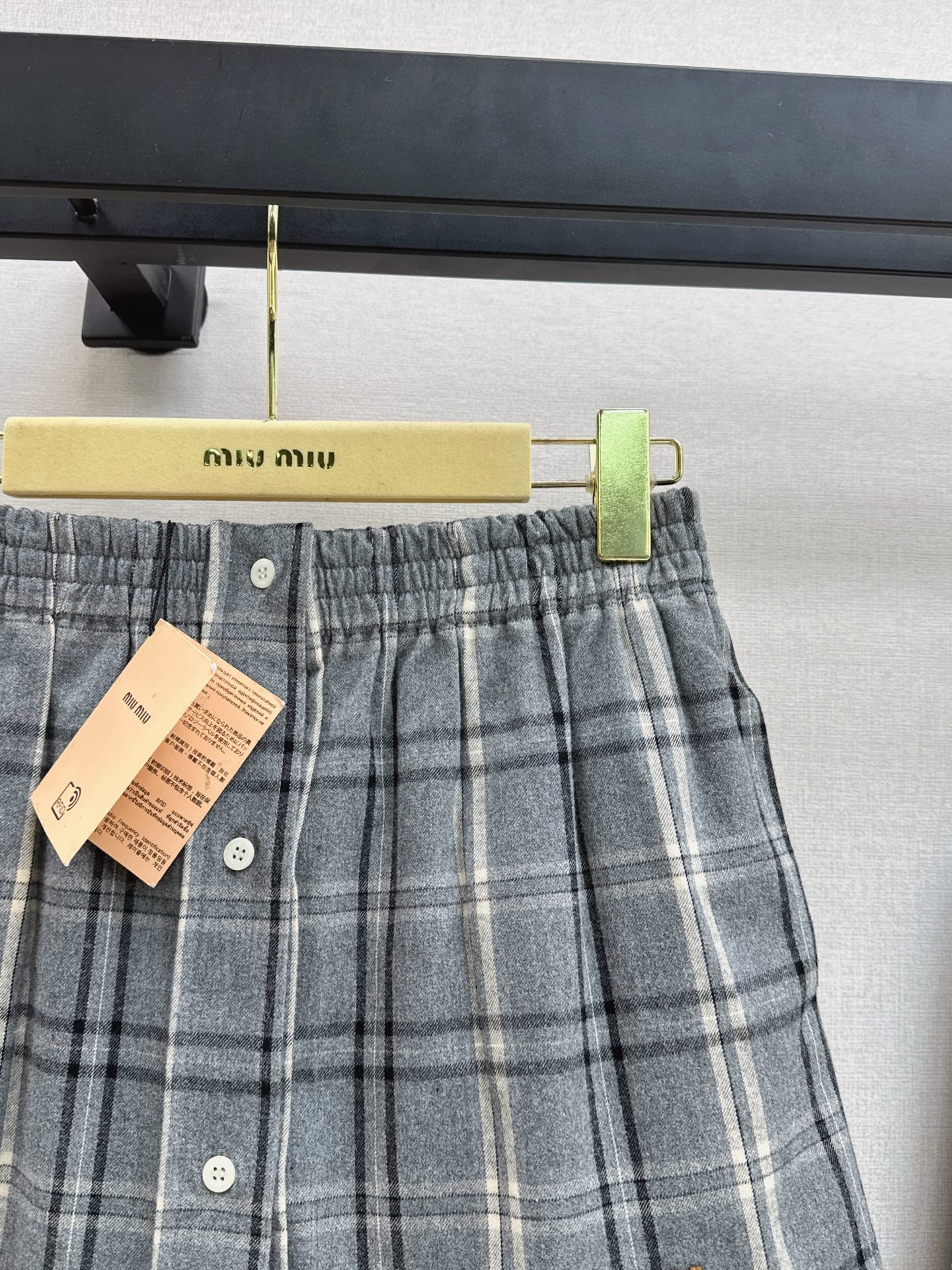 Miu 25fw plaid skirt