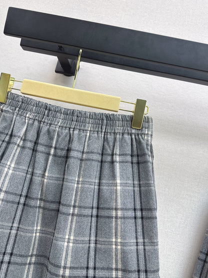 Miu 25fw plaid skirt